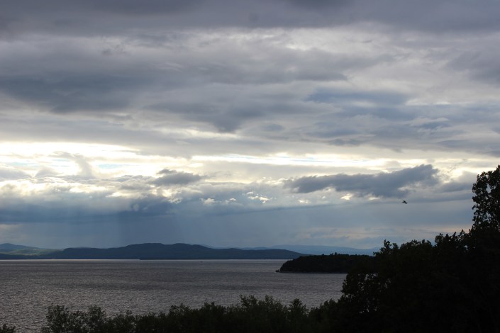 backyard view, Lake Champlain, Adirondack Mountains, Burlington, Vermont, beautiful views, sunset, beach, beach life, summertime, summer
