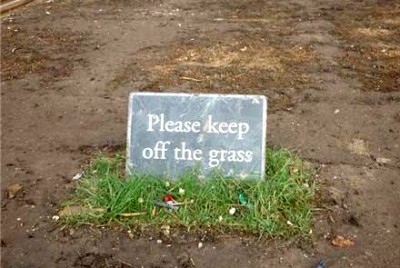 Keep off the grass Arizona Phoenix desert